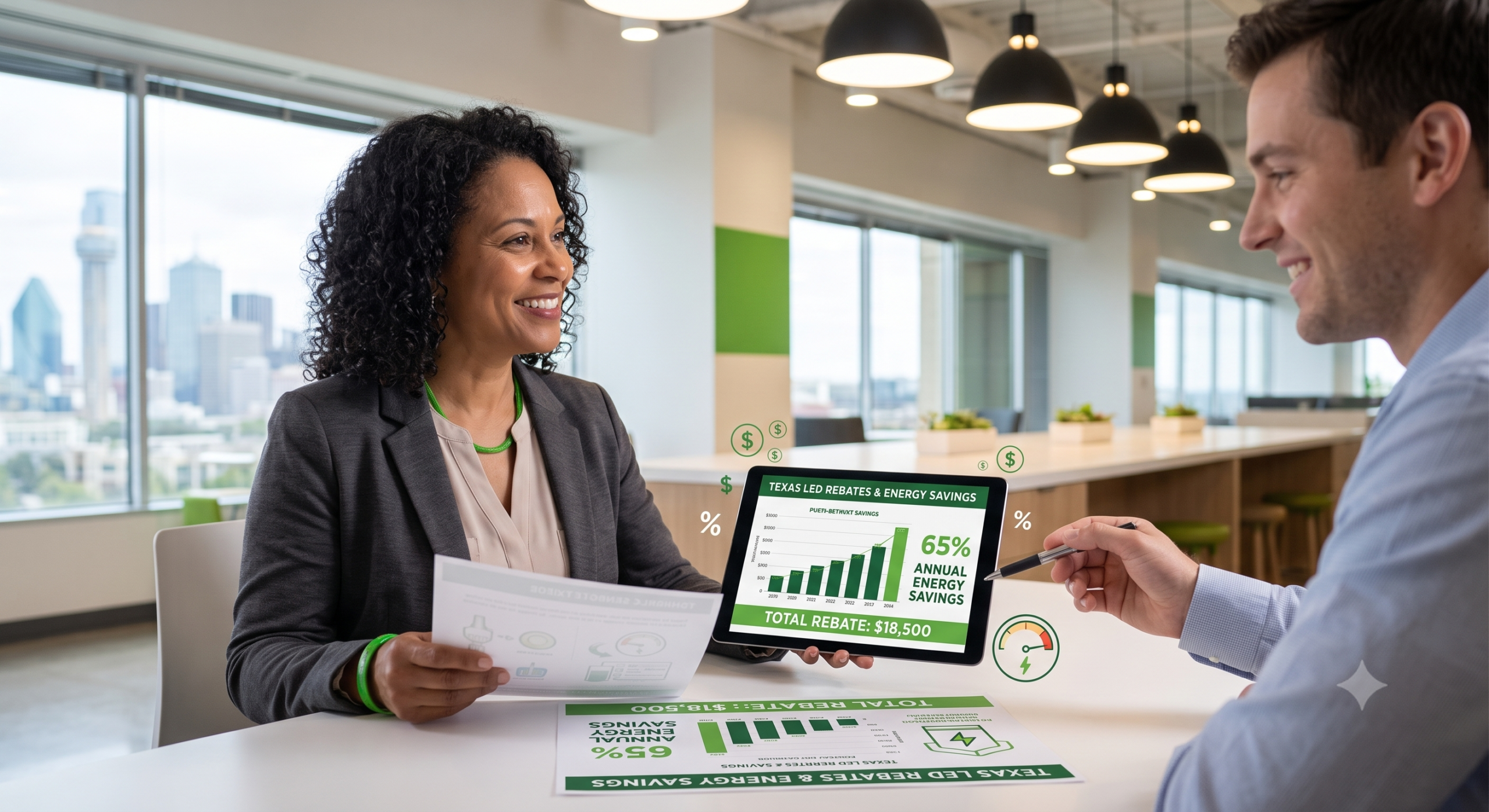 Oncor LED rebate savings for Dallas Texas businesses